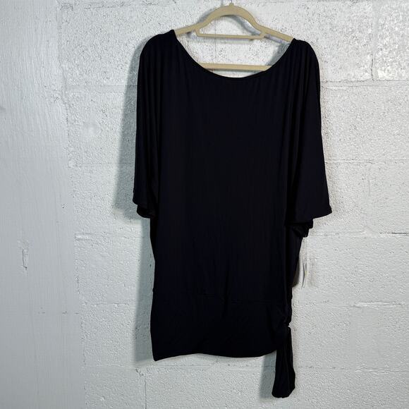 Michael Michael Kors Side-Tie Swim Cover-up - Black medium MSRP $88 - Picture 1 of 8